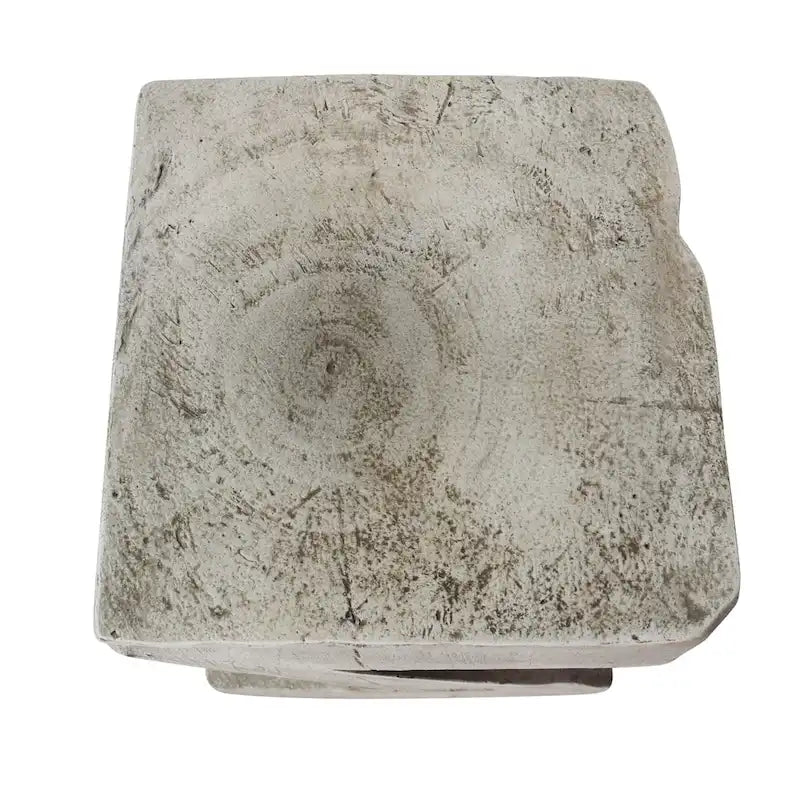 Light Gray Concrete Side Table, Single