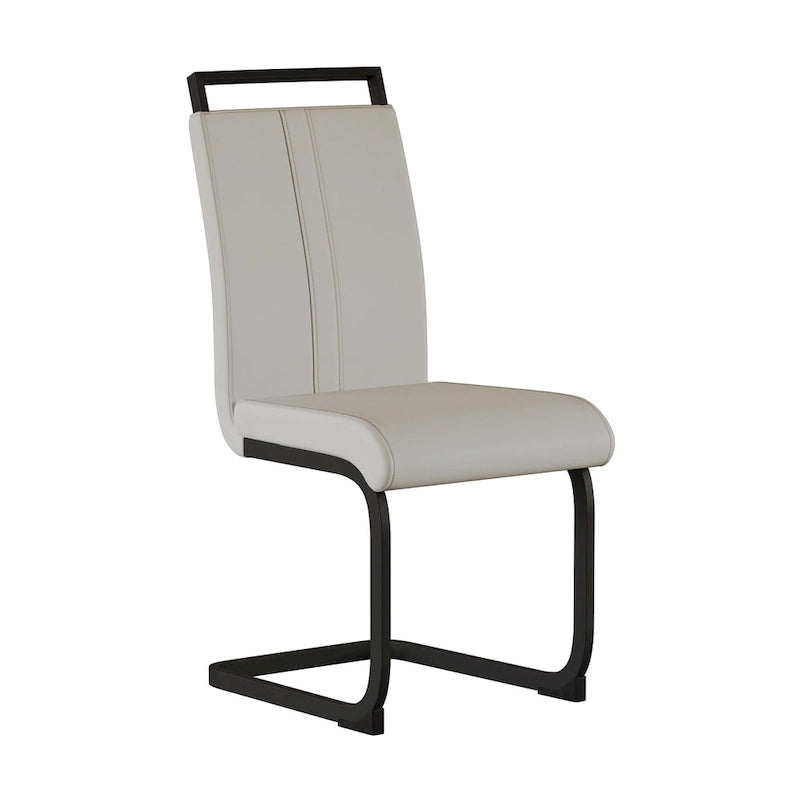 Black Faux Leather High-Back Dining Chair, Set of 4