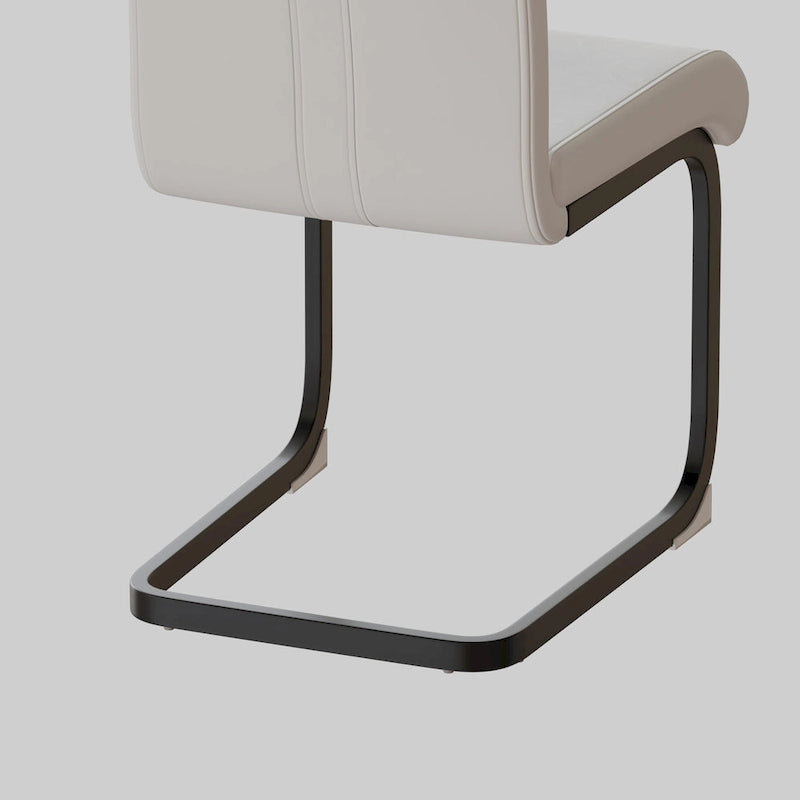 Black Faux Leather High-Back Dining Chair, Set of 4