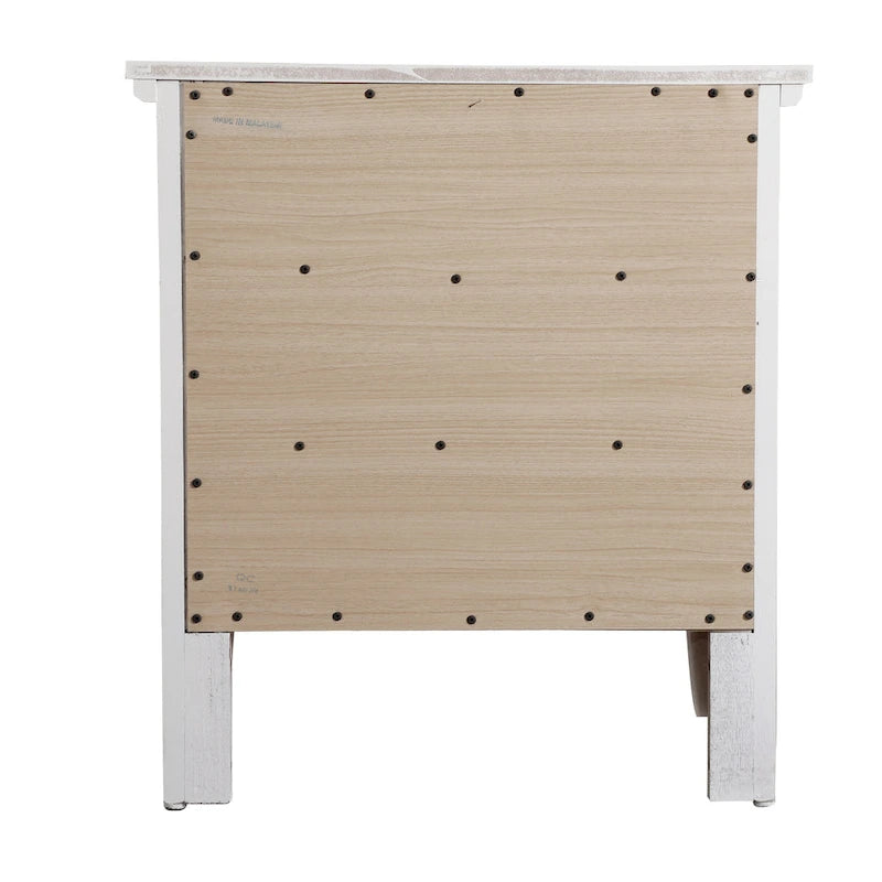 Beige / Oak Open Shelf Nightstand, Single, 26"H x 24"W x 18"D