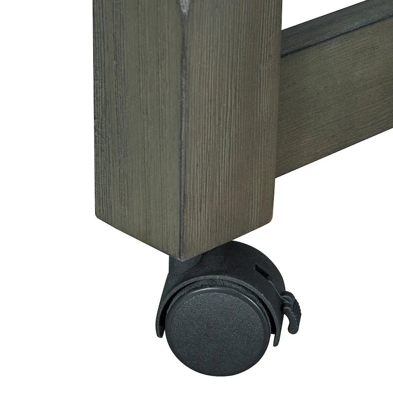 Gray Extendable Kitchen Island with Storage, Drawers & Power Outlet, 1-Person
