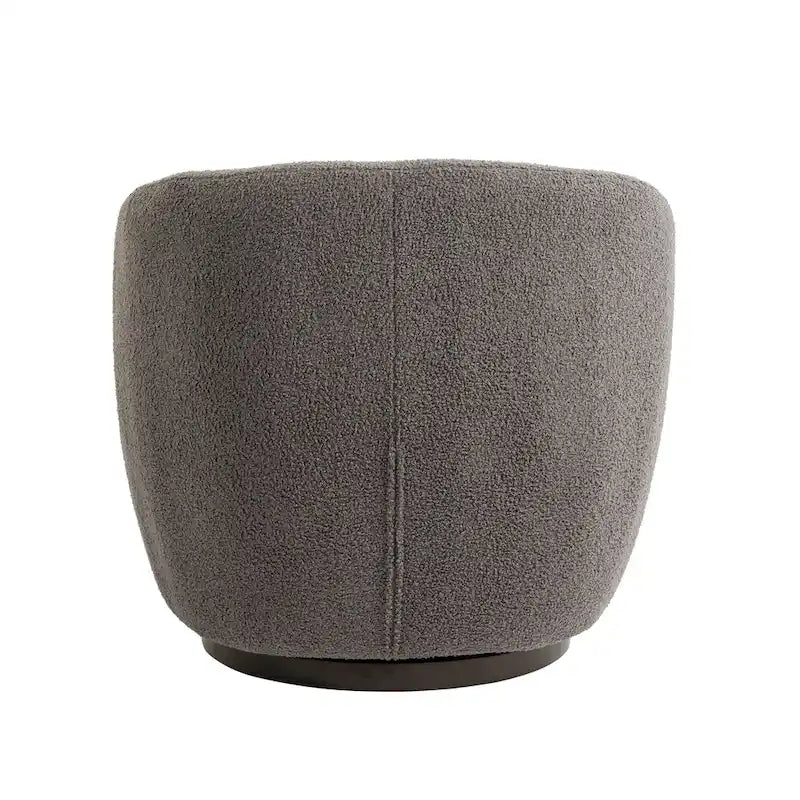 Grey Swivel Barrel Chair with Hidden Storage, Single Seat