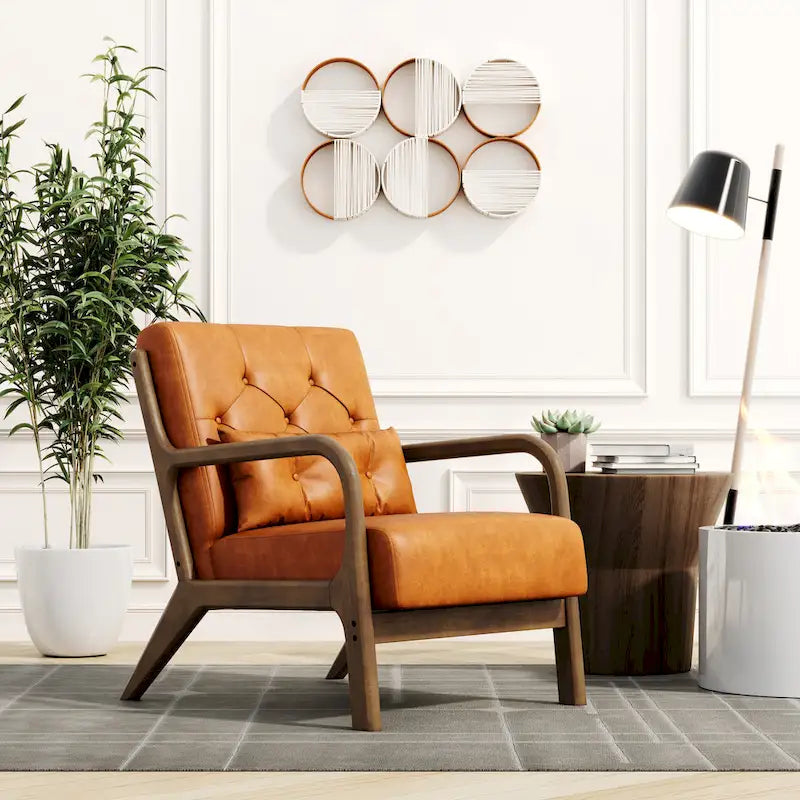 Lounge Accent Chair with Arms | Grey / Black / Brown / Green / White | PU or Velvet | Single
