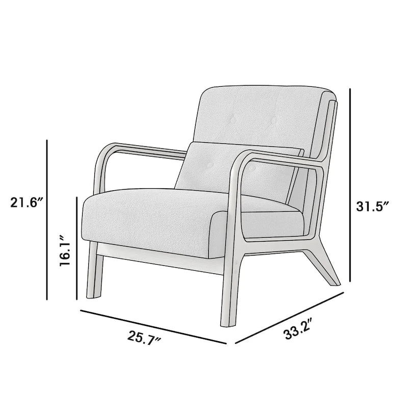 Lounge Accent Chair with Arms | Grey / Black / Brown / Green / White | PU or Velvet | Single