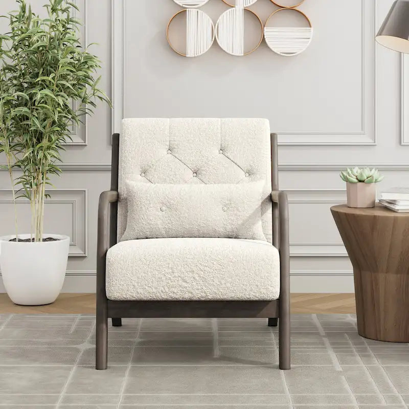 Lounge Accent Chair with Arms | Grey / Black / Brown / Green / White | PU or Velvet | Single