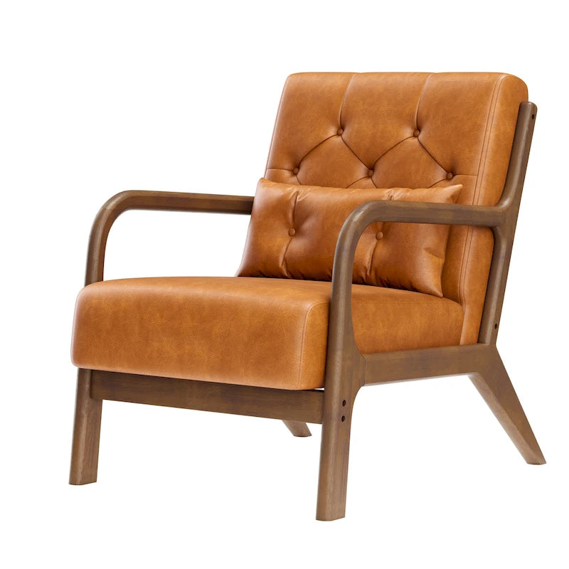 Lounge Accent Chair with Arms | Grey / Black / Brown / Green / White | PU or Velvet | Single