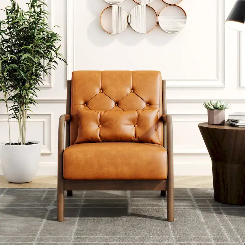 Lounge Accent Chair with Arms | Grey / Black / Brown / Green / White | PU or Velvet | Single