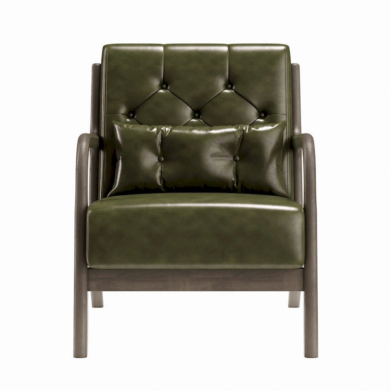 Lounge Accent Chair with Arms | Grey / Black / Brown / Green / White | PU or Velvet | Single