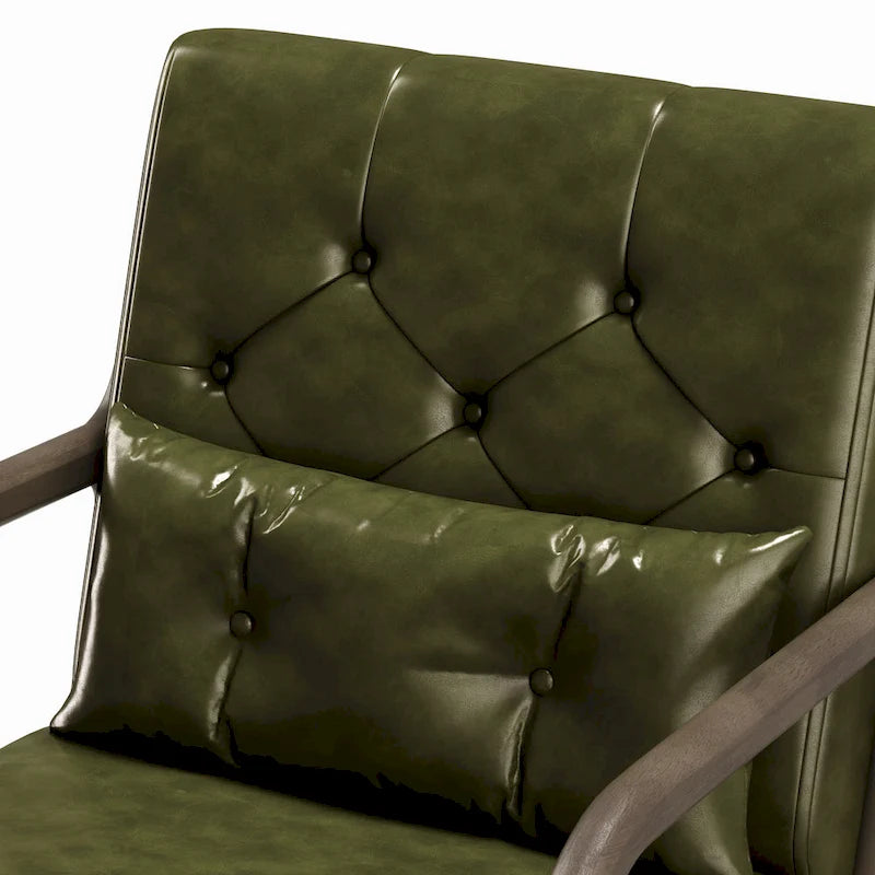 Lounge Accent Chair with Arms | Grey / Black / Brown / Green / White | PU or Velvet | Single