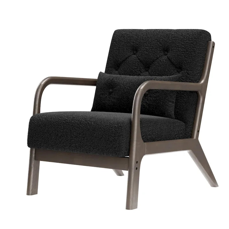 Lounge Accent Chair with Arms | Grey / Black / Brown / Green / White | PU or Velvet | Single