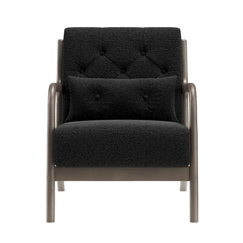 Lounge Accent Chair with Arms | Grey / Black / Brown / Green / White | PU or Velvet | Single