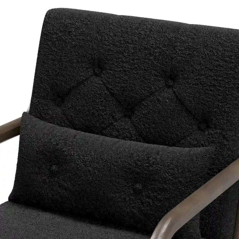 Lounge Accent Chair with Arms | Grey / Black / Brown / Green / White | PU or Velvet | Single