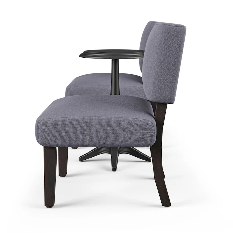 Grey Transitional 3-Piece Chair & Side Table Set (Seats 2)