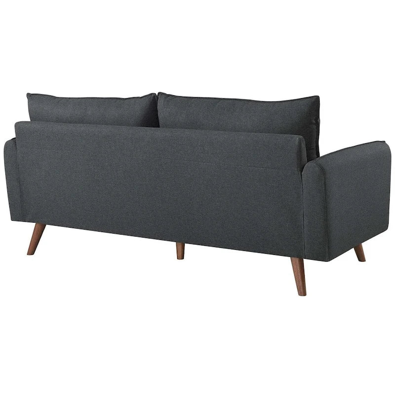 White/Azure/Beige/Teal/Gray Fabric Sofa, 2-Seater