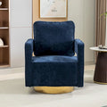 Swivel Open-Back Barrel Accent Chair with Pillow, Single Seat – Navy / Beige / Green / Grey / Mustard / Black