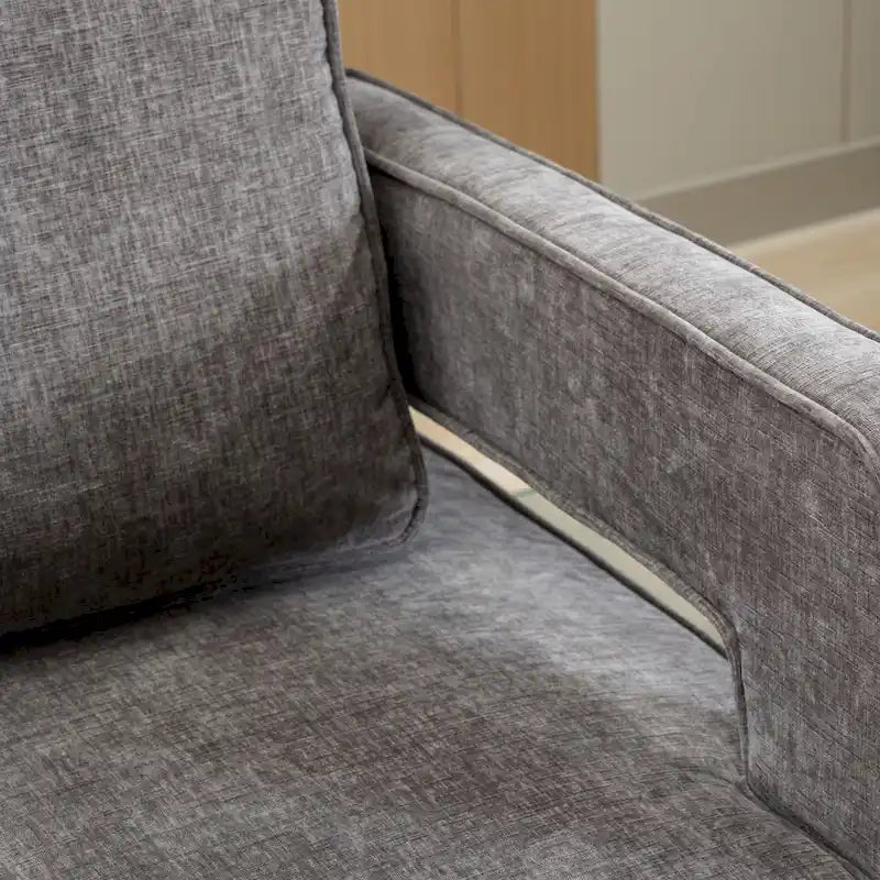 Swivel Open-Back Barrel Accent Chair with Pillow, Single Seat – Navy / Beige / Green / Grey / Mustard / Black