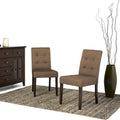 Tufted Faux Leather Parson Dining Chair, Set of 2 – Multiple Colors