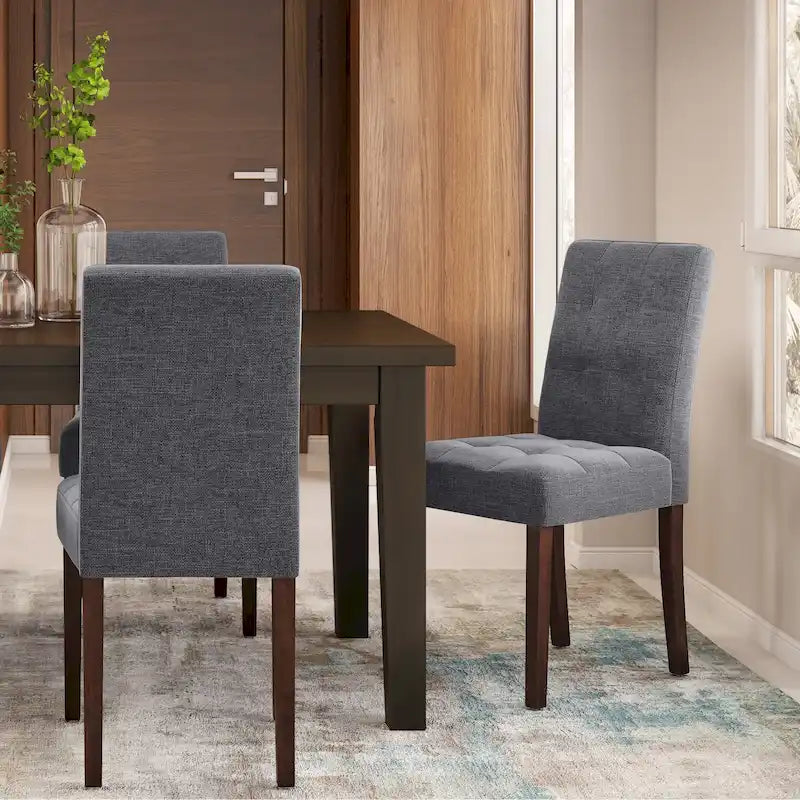 Tufted Faux Leather Parson Dining Chair, Set of 2 – Multiple Colors