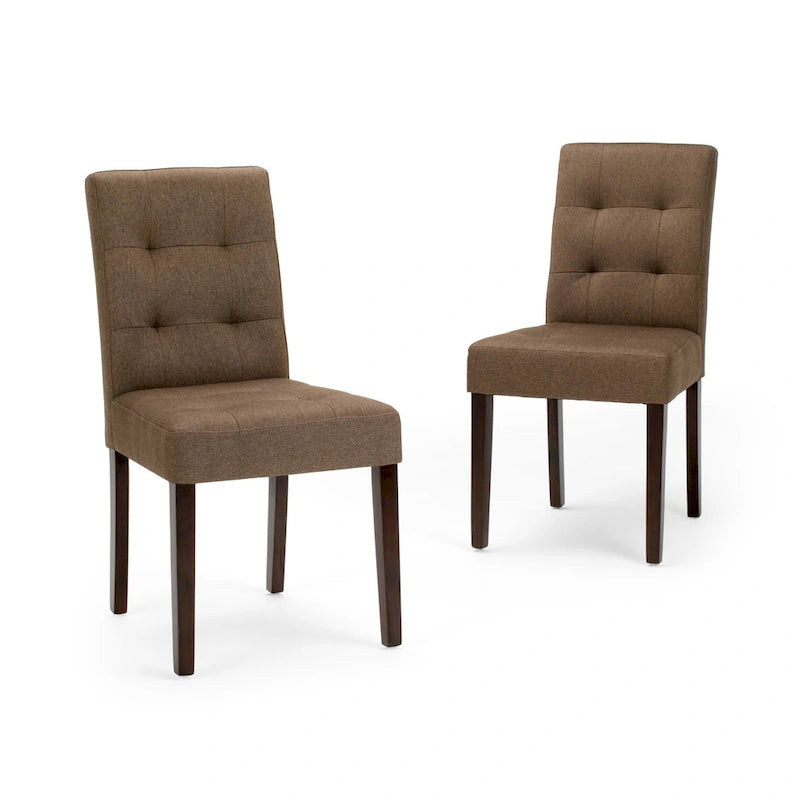 Tufted Faux Leather Parson Dining Chair, Set of 2 – Multiple Colors