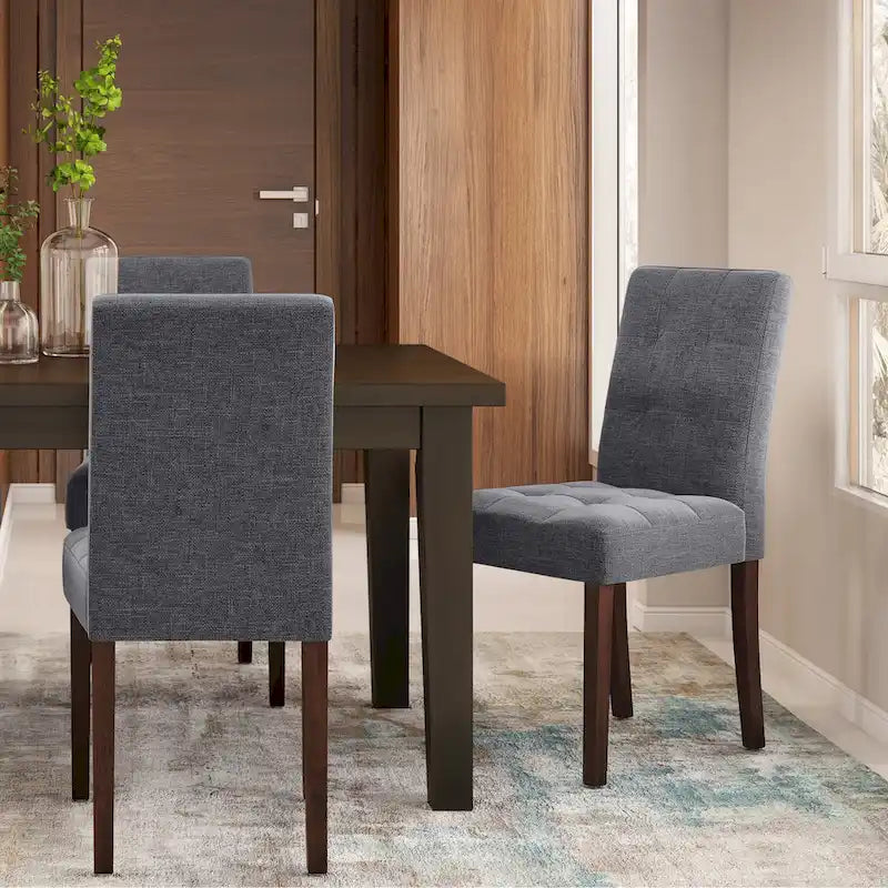 Tufted Faux Leather Parson Dining Chair, Set of 2 – Multiple Colors
