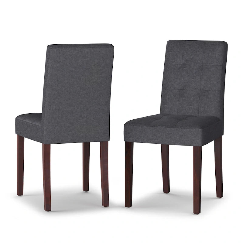 Tufted Faux Leather Parson Dining Chair, Set of 2 – Multiple Colors