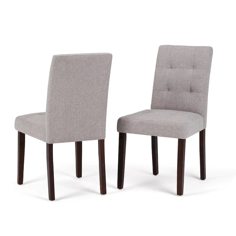 Tufted Faux Leather Parson Dining Chair, Set of 2 – Multiple Colors