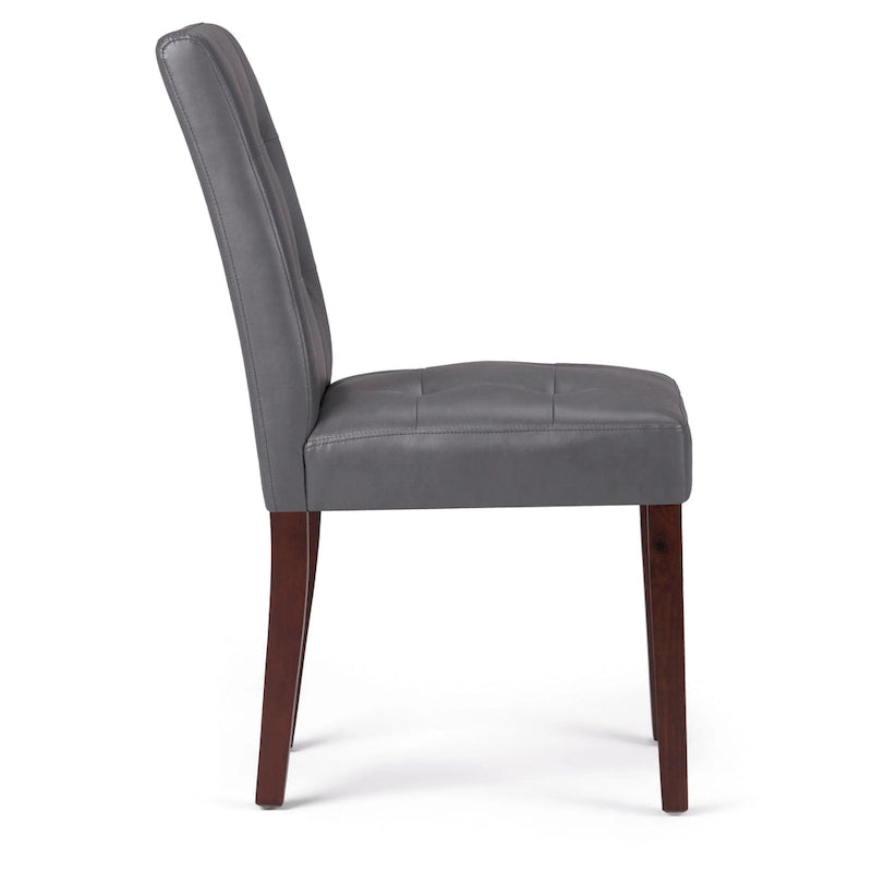 Tufted Faux Leather Parson Dining Chair, Set of 2 – Multiple Colors