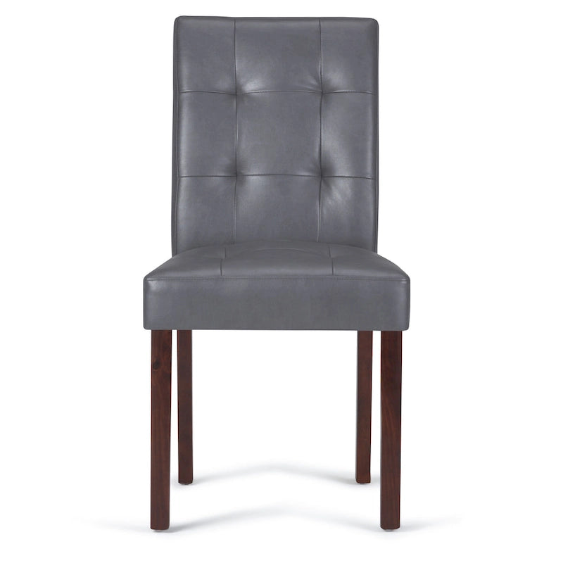 Tufted Faux Leather Parson Dining Chair, Set of 2 – Multiple Colors