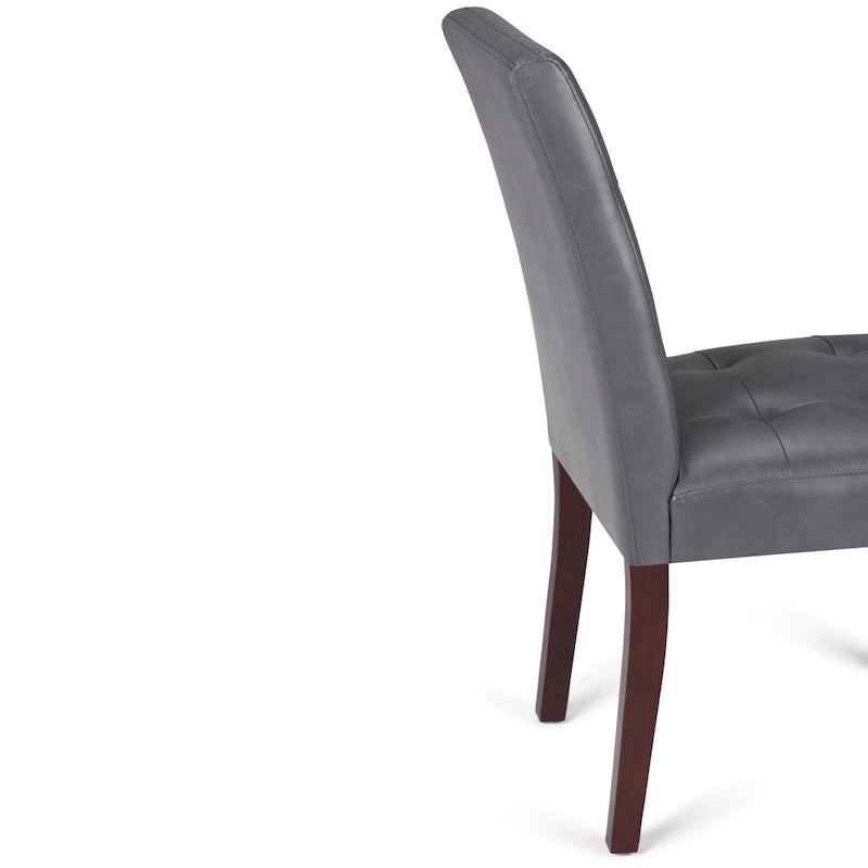 Tufted Faux Leather Parson Dining Chair, Set of 2 – Multiple Colors