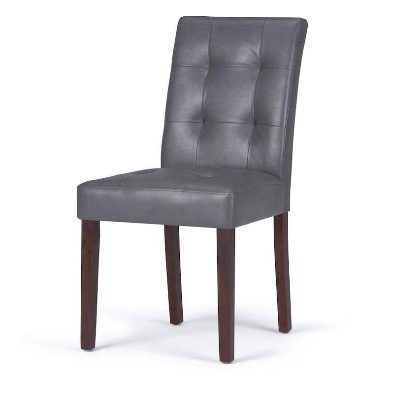 Tufted Faux Leather Parson Dining Chair, Set of 2 – Multiple Colors