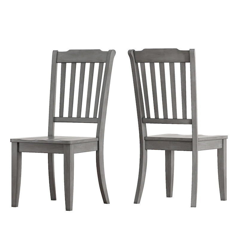 Oak / Antique Multi-Color Slat Back Extendable Oval Dining Set, 5-Piece, Seats 4