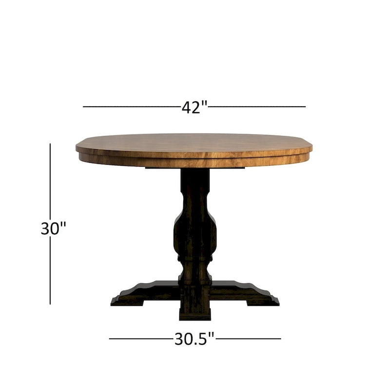 Oak / Antique Multi-Color Slat Back Extendable Oval Dining Set, 5-Piece, Seats 4