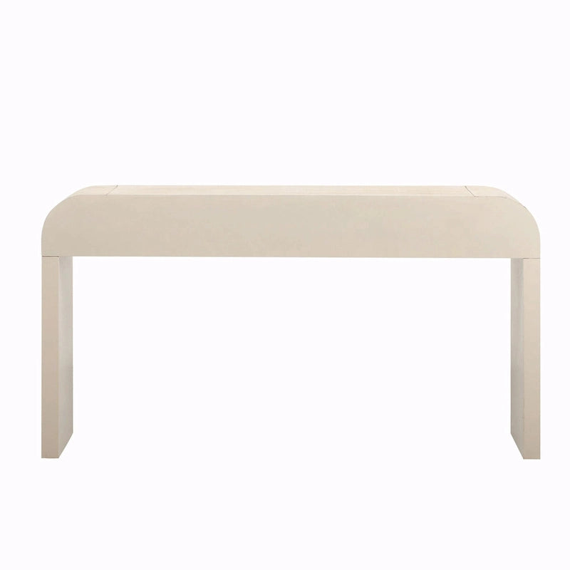 Natural Wood Wash / Black Retro Console Table with 2 Drawers