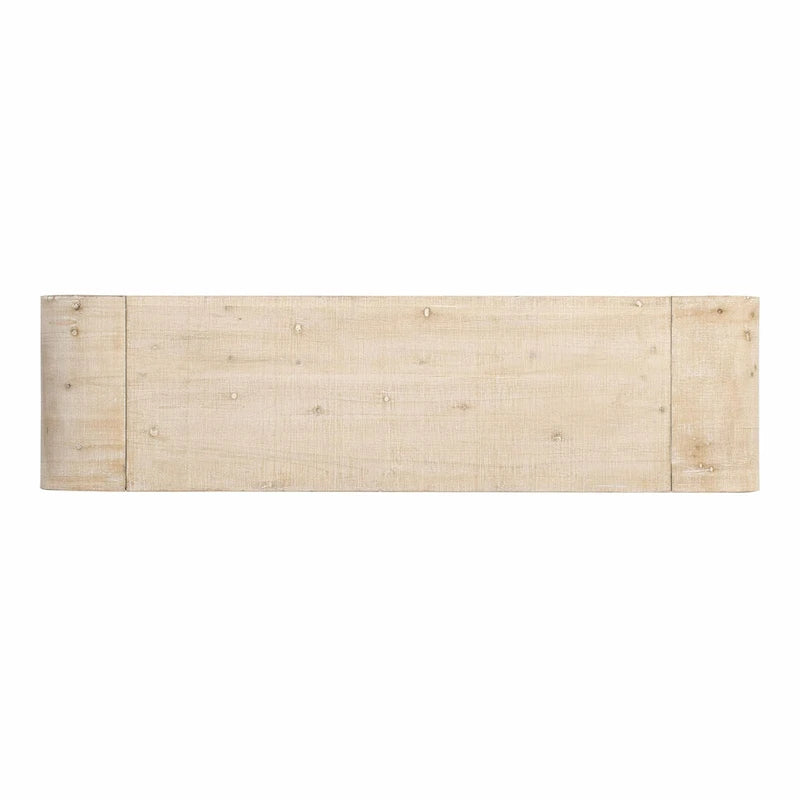 Natural Wood Wash / Black Retro Console Table with 2 Drawers