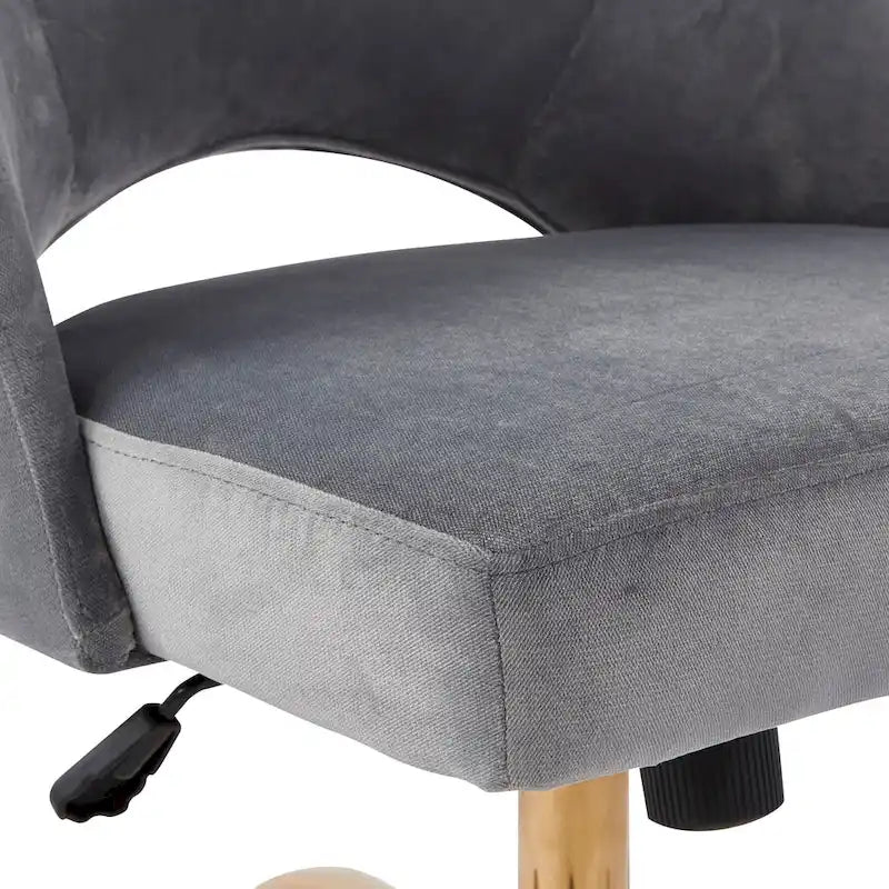 Upholstered Swivel Office Chair, Rose Gold Base, Single Seat – Garden / Mauve / Moonlit / Sand / Burgundy / Sage