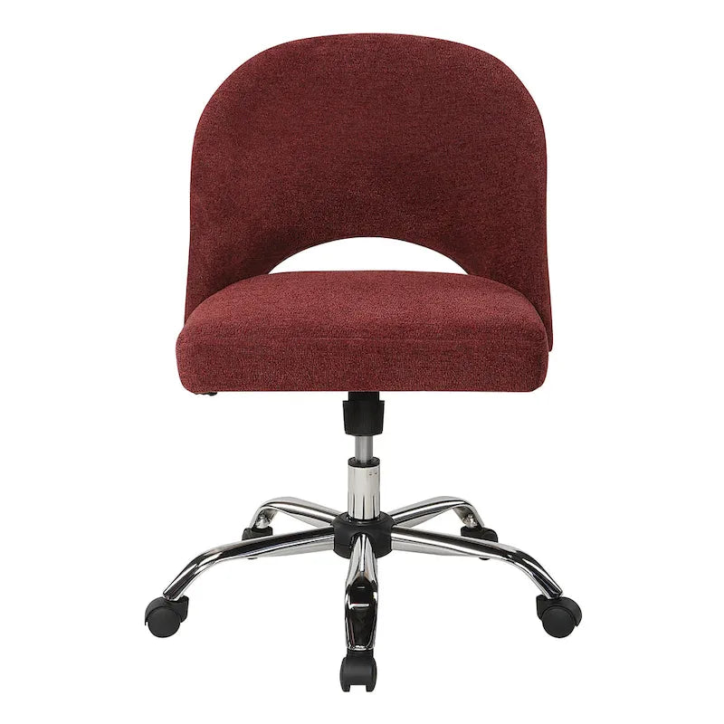 Upholstered Swivel Office Chair, Rose Gold Base, Single Seat – Garden / Mauve / Moonlit / Sand / Burgundy / Sage