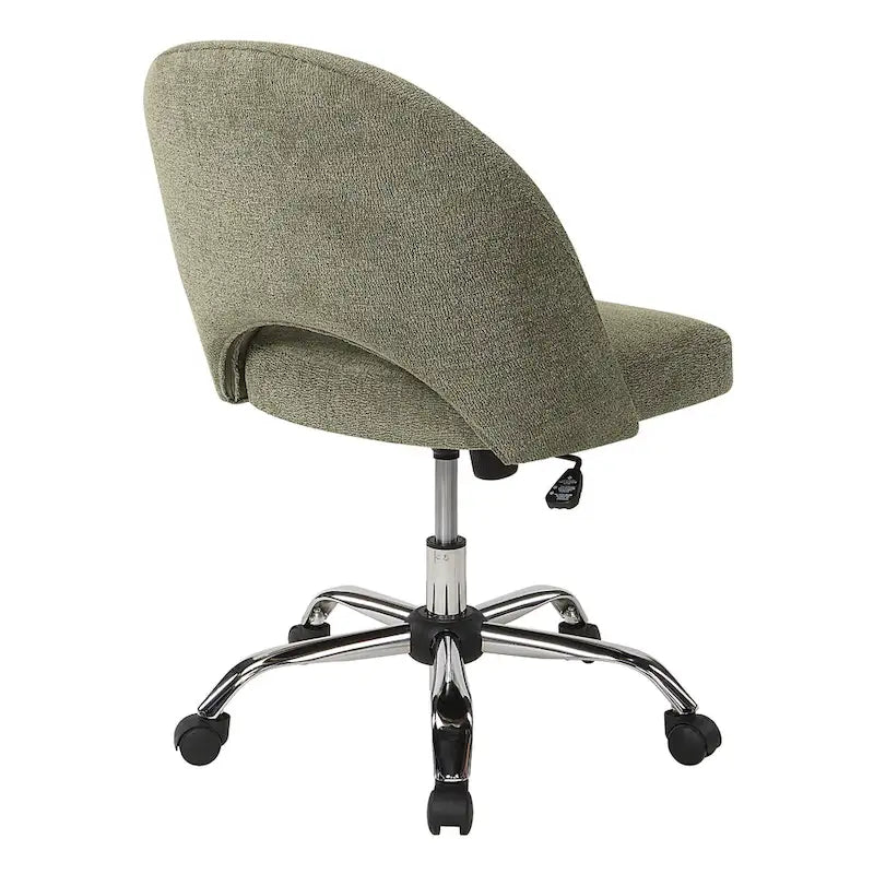 Upholstered Swivel Office Chair, Rose Gold Base, Single Seat – Garden / Mauve / Moonlit / Sand / Burgundy / Sage