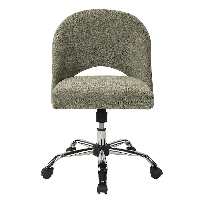 Upholstered Swivel Office Chair, Rose Gold Base, Single Seat – Garden / Mauve / Moonlit / Sand / Burgundy / Sage