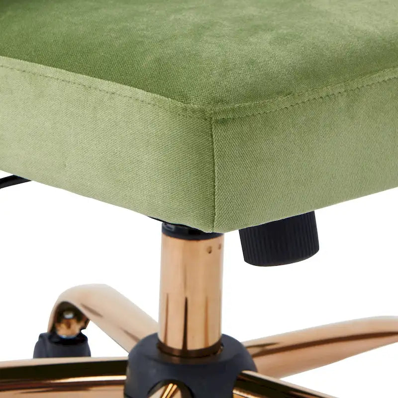 Upholstered Swivel Office Chair, Rose Gold Base, Single Seat – Garden / Mauve / Moonlit / Sand / Burgundy / Sage