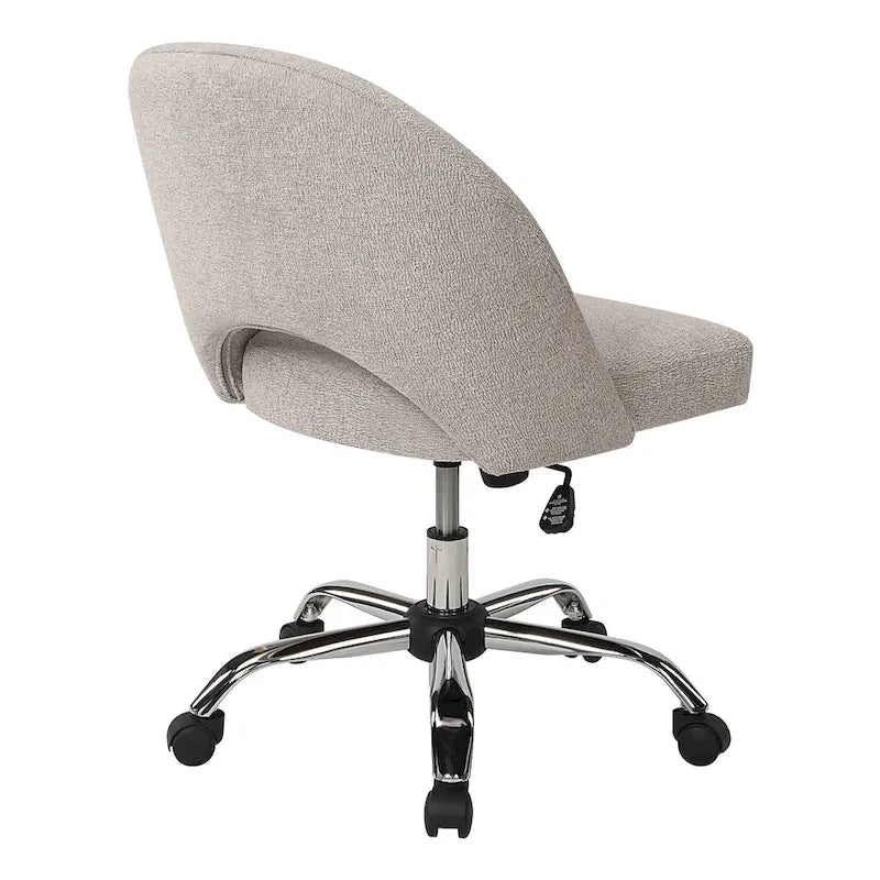 Upholstered Swivel Office Chair, Rose Gold Base, Single Seat – Garden / Mauve / Moonlit / Sand / Burgundy / Sage