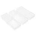 Clear Glossy 6-Piece Drawer Organizer Set