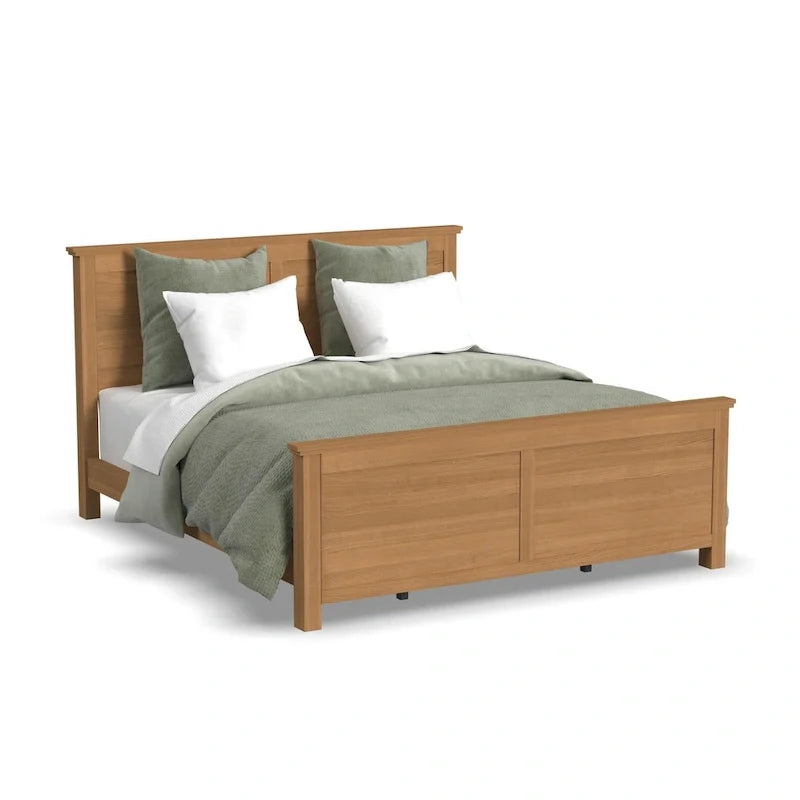 Brown Oak King Bedroom Set – 4 Piece (Bed, Dresser & 2 Nightstands)