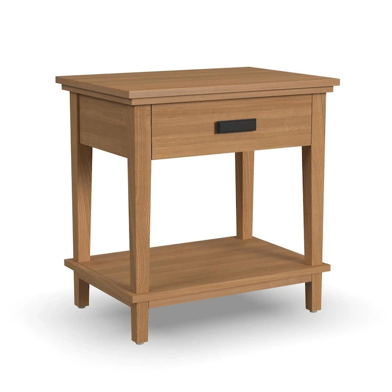 Brown Oak King Bedroom Set – 4 Piece (Bed, Dresser & 2 Nightstands)