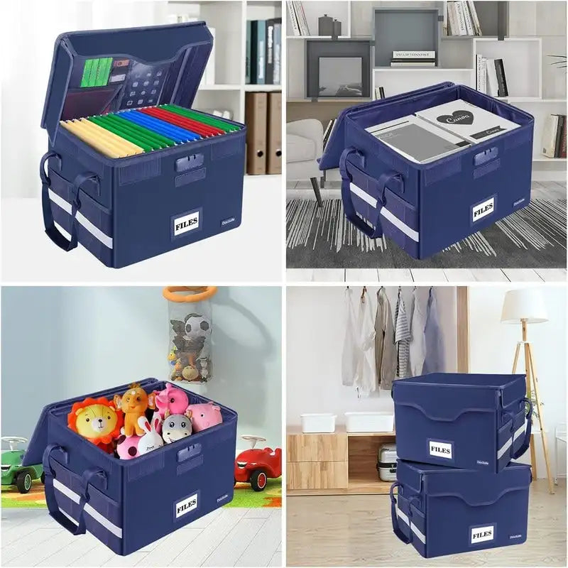 Fireproof Document Storage Box – Silver/Black/Green/Blue/Pink, Single-User