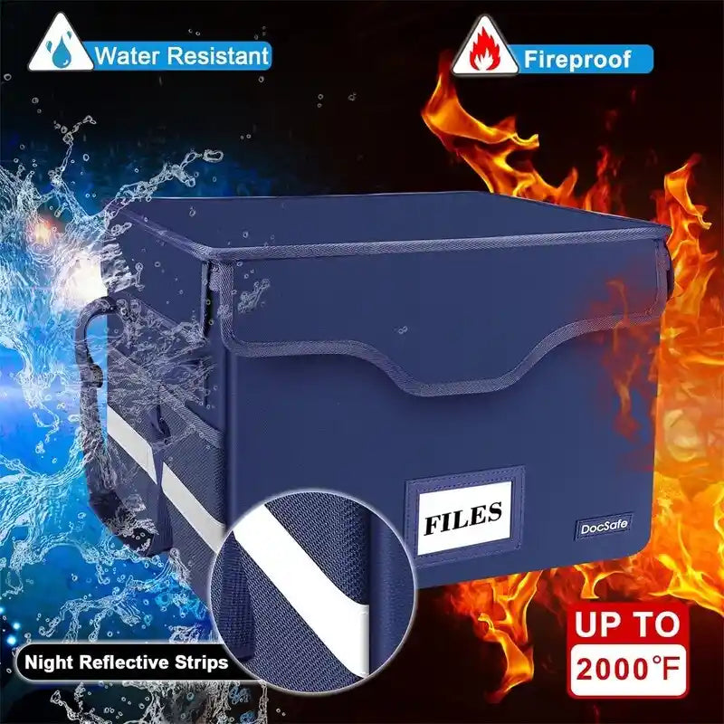 Fireproof Document Storage Box – Silver/Black/Green/Blue/Pink, Single-User