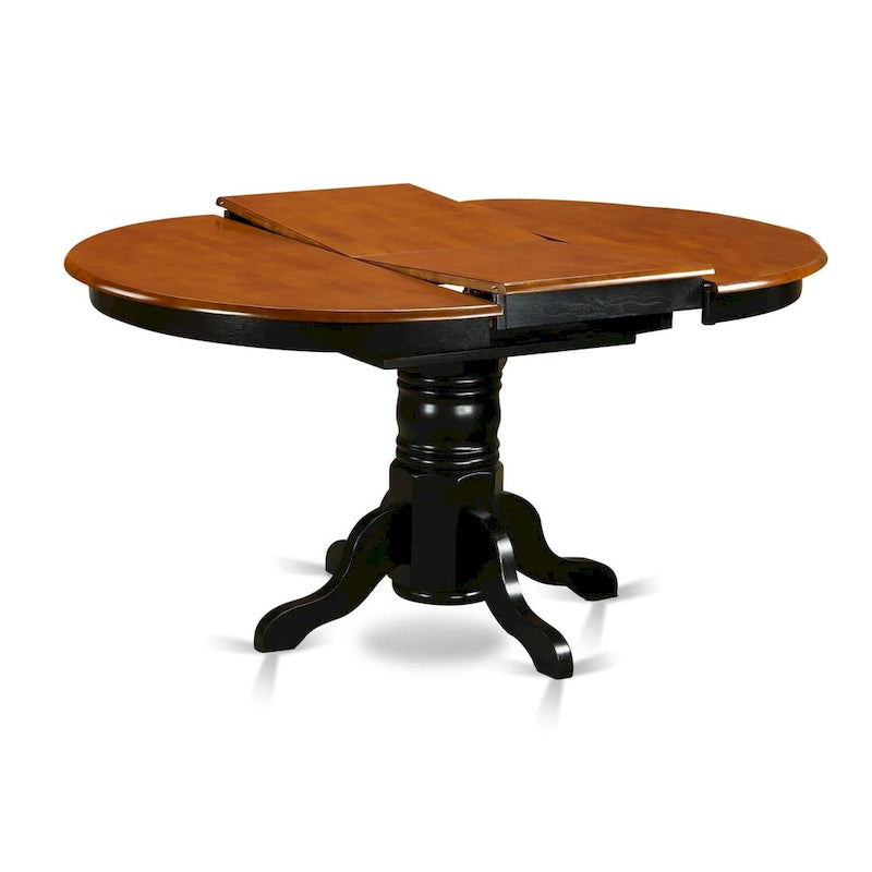 Black & Cherry Oval Dining Table Set, 42x60 In, 5-Piece / 7-Piece
