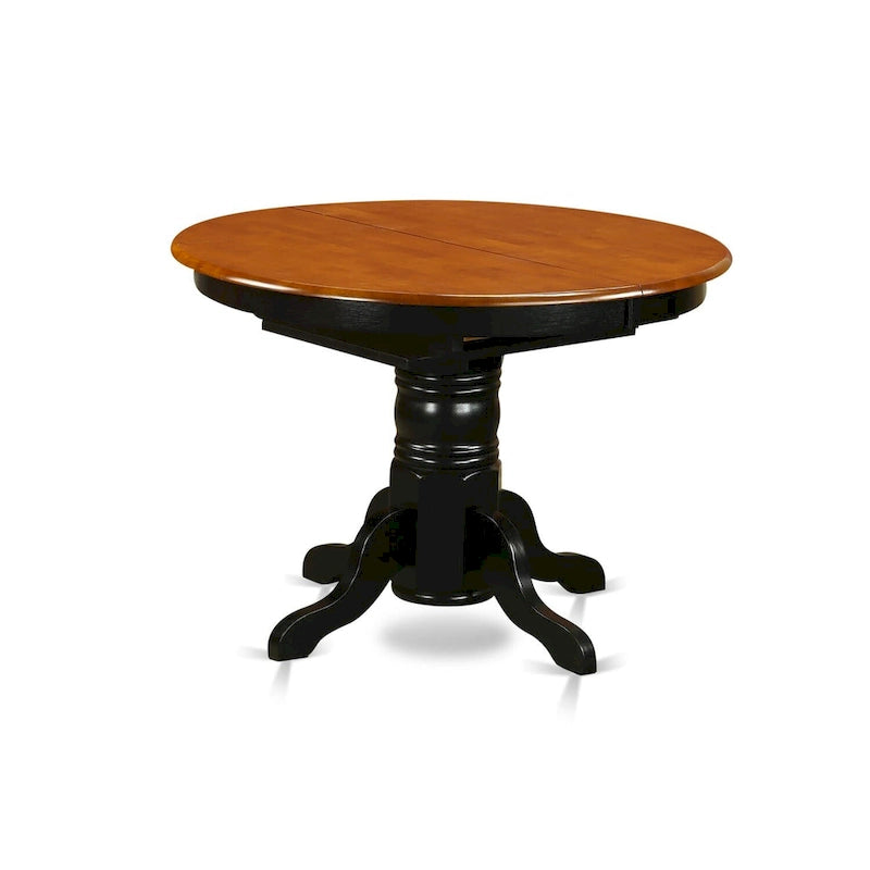 Black & Cherry Oval Dining Table Set, 42x60 In, 5-Piece / 7-Piece