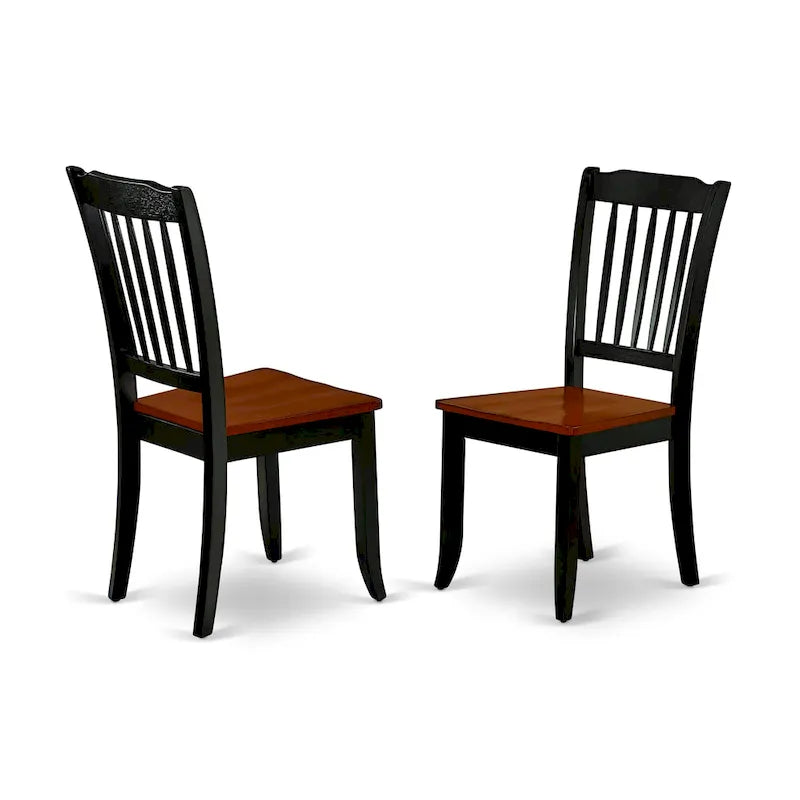Black & Cherry Oval Dining Table Set, 42x60 In, 5-Piece / 7-Piece