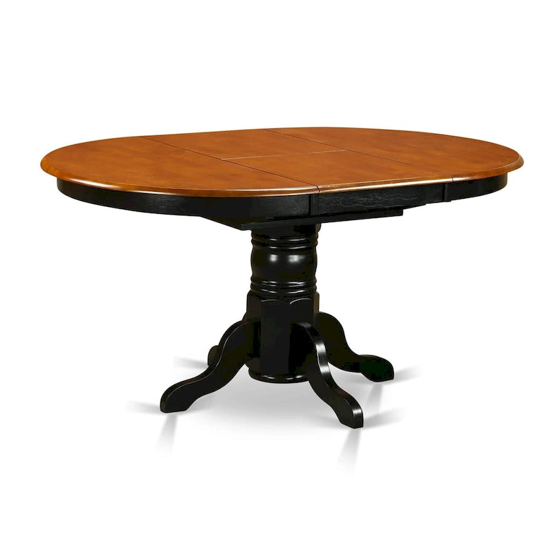 Black & Cherry Oval Dining Table Set, 42x60 In, 5-Piece / 7-Piece
