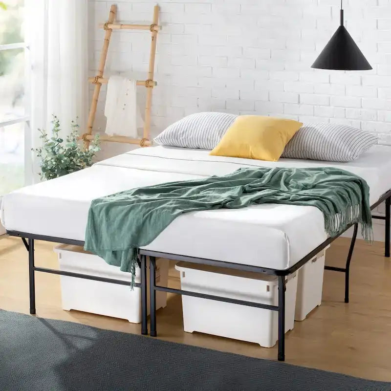 Black Queen Steel Mattress Foundation, 1-Person